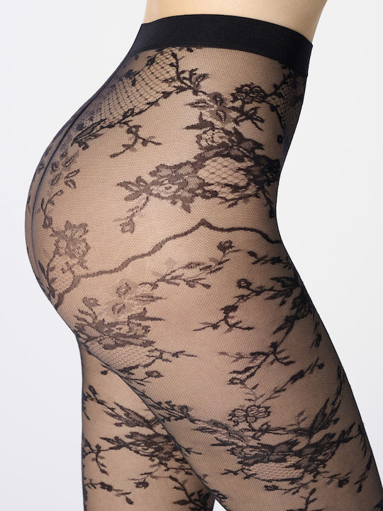 20den καλσόν με κέντημα - Nadia Lingerie