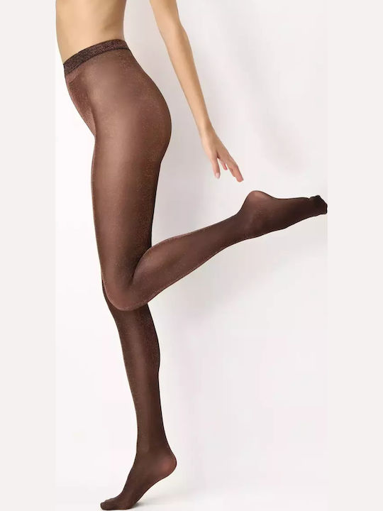 40 den καλσόν με χρυσό γκλιτερ - Nadia Lingerie