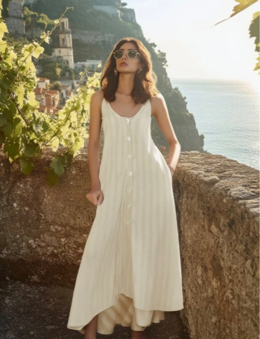 BE SUNSET| Bliss Mai Beige φόρεμα - Nadia Lingerie