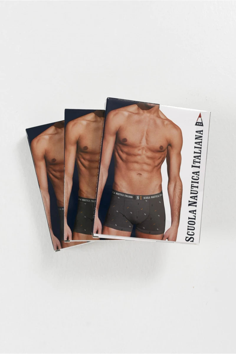 BOXER ΑΝΔΡΙΚΟ ΒΑΜΒΑΚΕΡΟ SCUOLA NAUTICA ITALIANA SNI868. 3ΤΜΧ - Nadia Lingerie