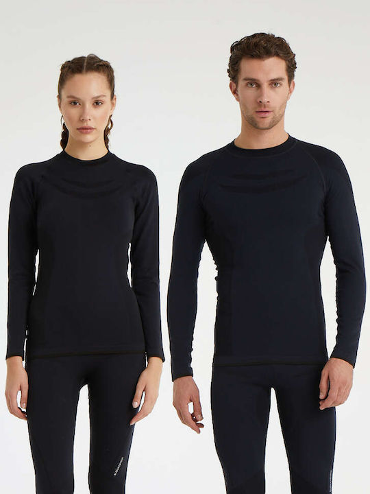 Blackspade Thermal unisex Ισοθερμική Μακρυμάνικη Μπλούζα Μαύρη - Nadia Lingerie