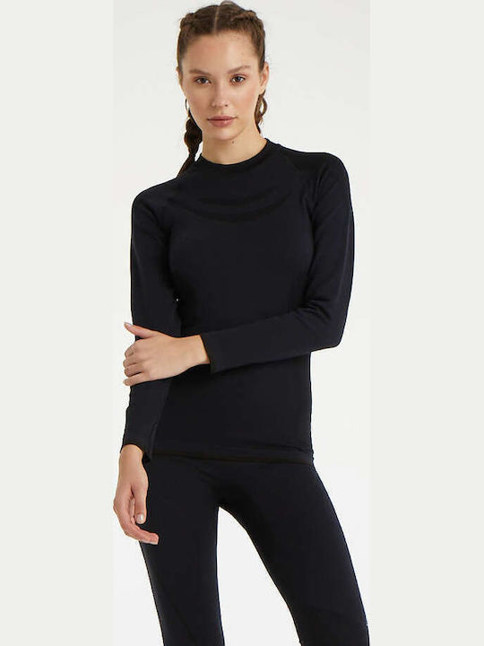 Blackspade Thermal unisex Ισοθερμική Μακρυμάνικη Μπλούζα Μαύρη - Nadia Lingerie
