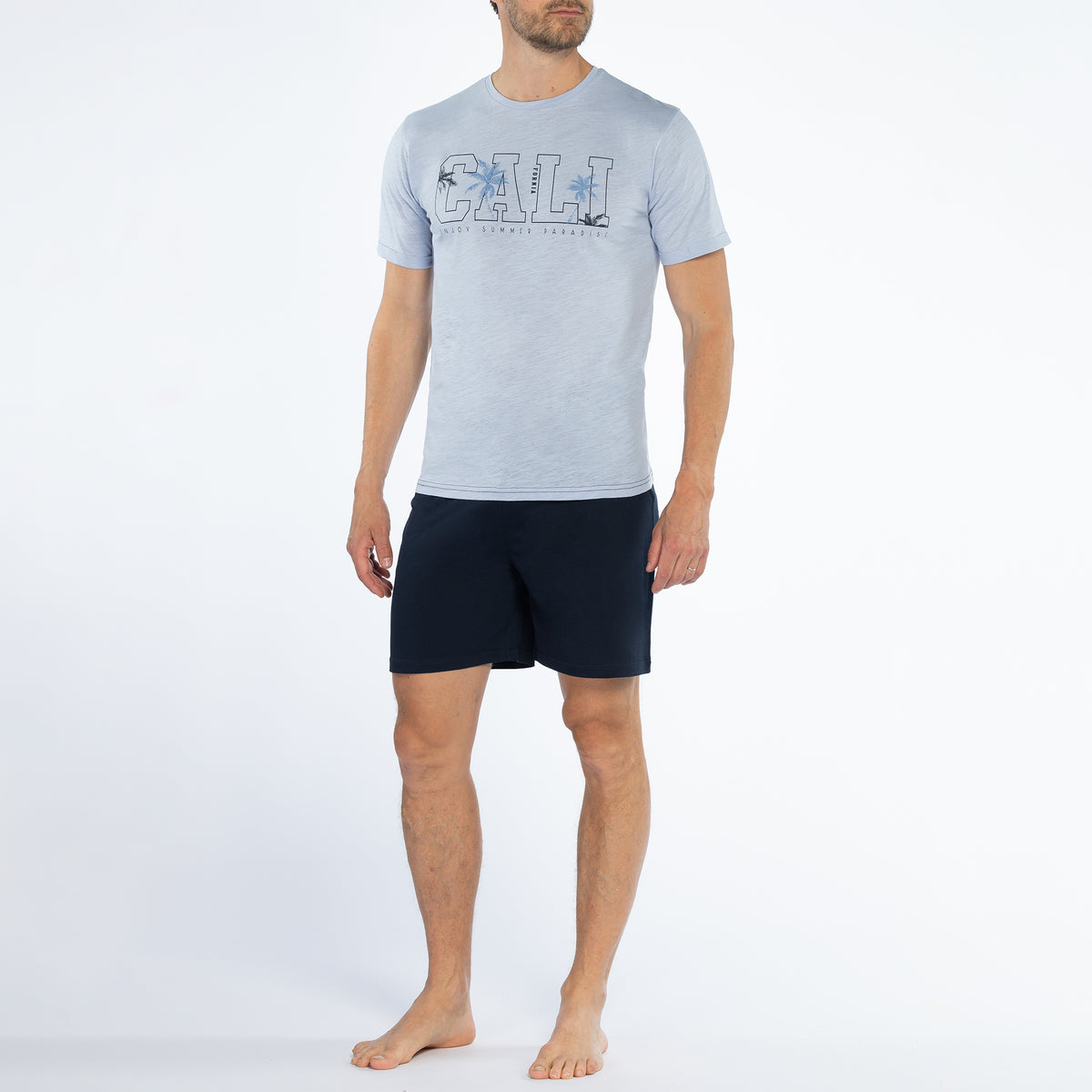 Πυτζάμα Blue - 100% COTTON - Nadia Lingerie