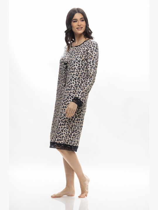 Galaxy λεοπαρ νυχτικό - Nadia Lingerie