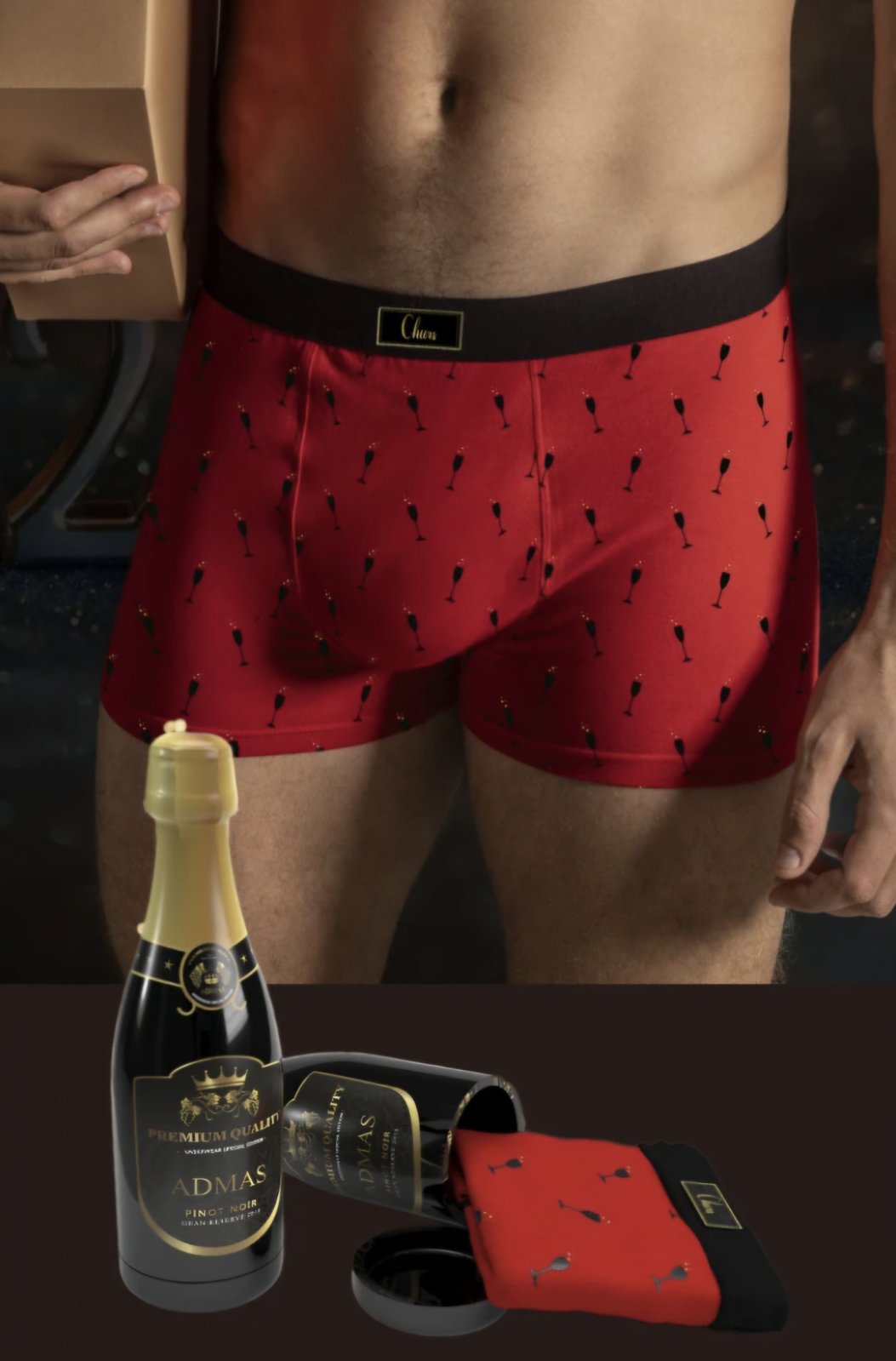 Pinot noir boxer Admas - Nadia Lingerie