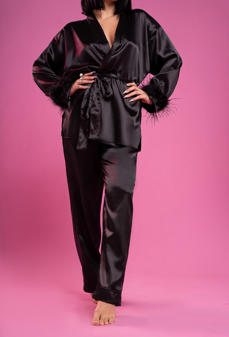 Satin Silky Pjs - Nadia Lingerie