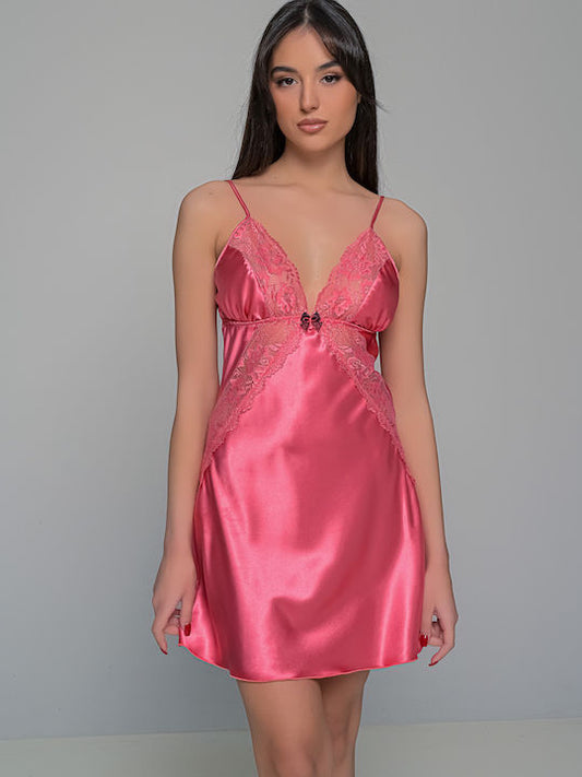 Σατέν νυχτικό και ασορτι Στρονγκ Milena - Nadia Lingerie