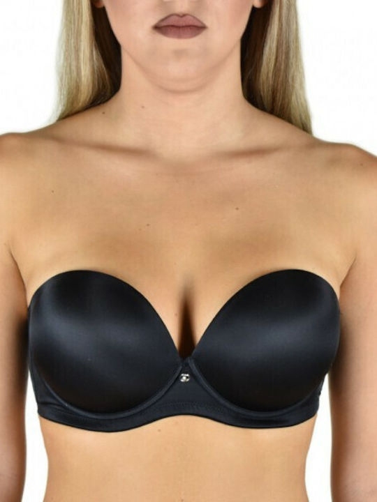 Strapless Σουτιέν Push Up με Μπανέλες Cup B - Nadia Lingerie