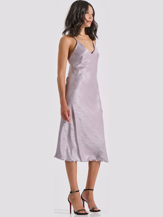 Maxi σατέν νυχτικό και string Milena - Nadia Lingerie