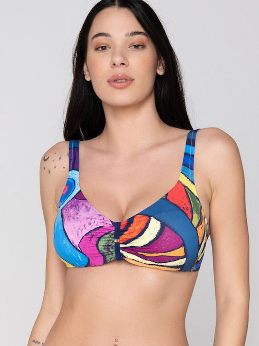 Χρωματιστό μπικίνι τοπ Luna Splendida Cup C - Nadia Lingerie