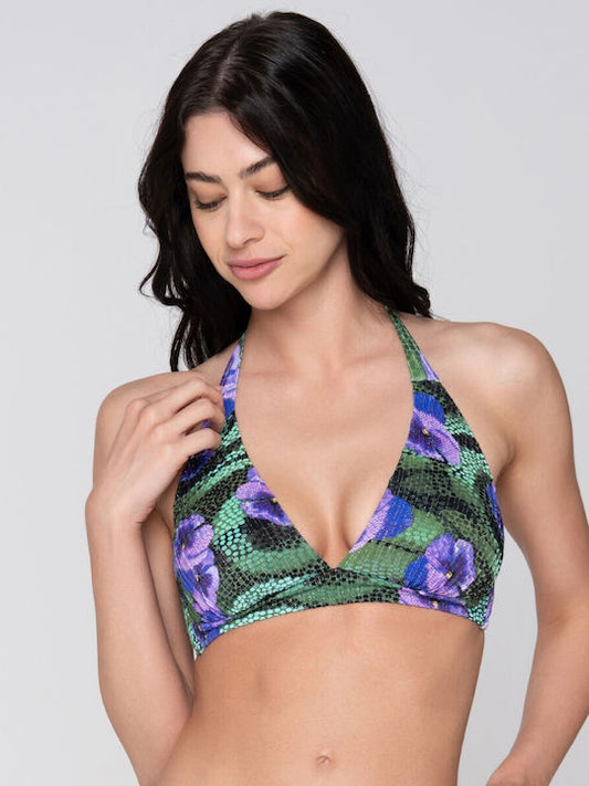 Tropical μαγιό τρίγωνο με ελαφριά ενίσχυση Luna Splendida Cup D - Nadia Lingerie
