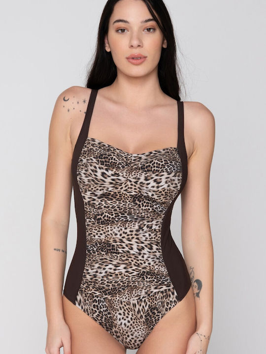 Luna Splendida ολόσωμο μαγιό animal printed - Nadia Lingerie