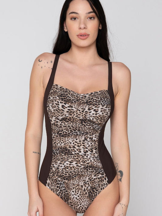 Luna Splendida ολόσωμο μαγιό animal printed - Nadia Lingerie