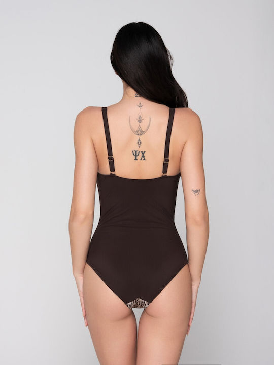 Luna Splendida ολόσωμο μαγιό animal printed - Nadia Lingerie